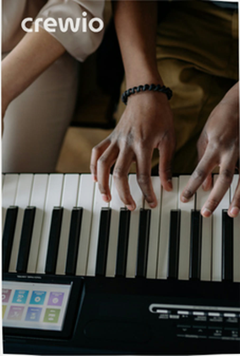 A musician playing a keyboard